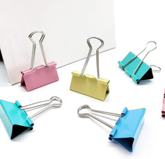 Large Binder Clips, 1.6 Inch, 24 Pack, Colored Binder Clips, Paper
