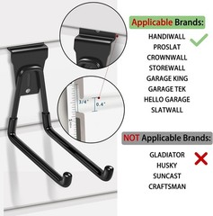 Slatwall Hooks Black 20 Pack Garage Wall Organizer Heavy Duty Durable Accesso…
