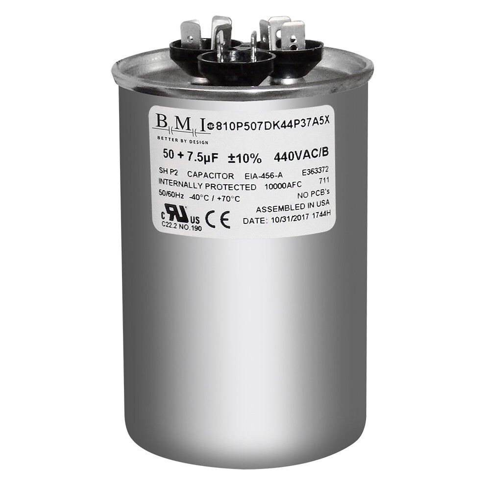 Lennox 13W87 50/7.5 MFD 370 440 VAC CBB65A Replacement Capacitor
