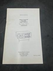 Addendum 60120 Simpson Model 467 True RMS Digital Multimeter Service Manual