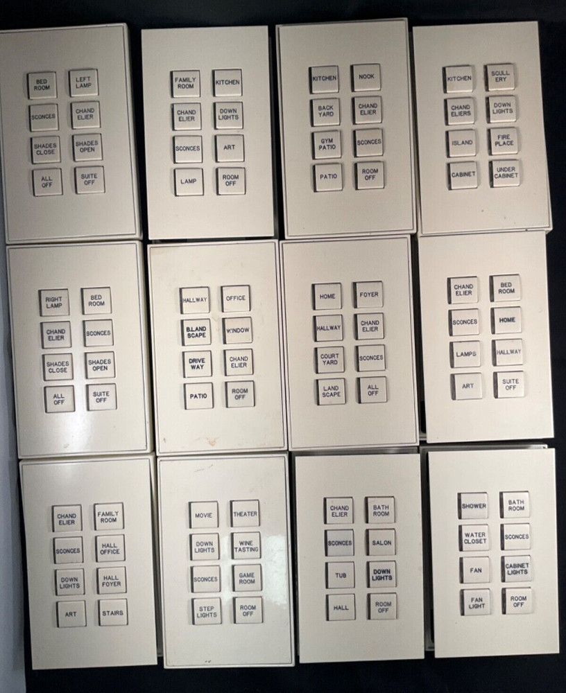 Off-White Vantage Keypads w/8 Buttons