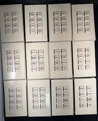 Off-White Vantage Keypads w/8 Buttons