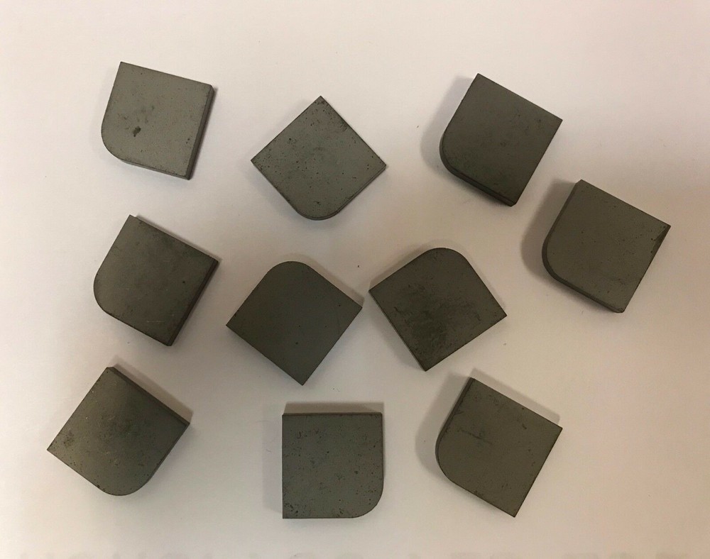 Lot of 10 Square Solid Carbide Blanks with Corner Radius 3/4″ x 3/4″ x 0.135”