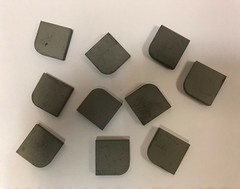 Lot of 10 Square Solid Carbide Blanks with Corner Radius 3/4″ x 3/4″ x 0.135”