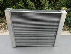 Aluminum Radiator & Fan JEEP CJ7 CHEVY V8 LS SWAP 1976-1986 CJ Crossflow MT