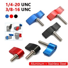 1/4 3/8 UNC Adjustable Clamping Thumb Screw Wing Knob Lever Hand Grip Bolt Metal