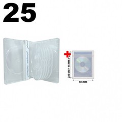 25 Clear 12 Disc DVD Cases & 100 OPP Bags