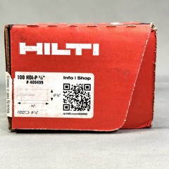 100 Pcs Hilti HDI-P 3/8” Drop-In Flush Anchors #409499 – FM Approved New Boxes