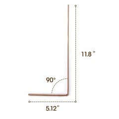 99.9% Pure Copper Dowsing Rods Kit- 2PCS 11.8 * 5.12 Inch Divining Rods+ gold