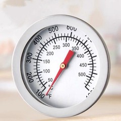 Grill Thermometer 100 ~ 1000 Fahrenheit 50??~400??/100F~1000F Color: Silver