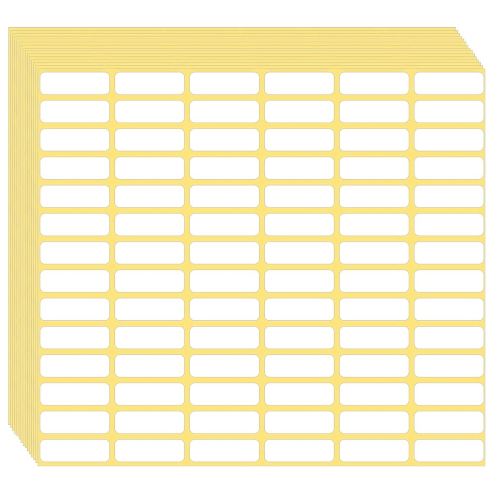 Matte White 10x20mm Removable Stickers Labels 1680 Pcs Blank Small Sticky