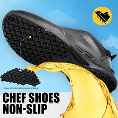 NON SLIP Chef Shoes Men Waterproof Work Sneakers Oil Resistant Kitchen Safety