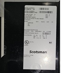 Scotsman CU50PA-1A Stainless Undercounter Ice Maker 65 lbs/24hr 115V 60hz 1PH