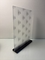 8.5 x 11 Acrylic Sign Holder w/ Black Plastic Base Double Sided Display