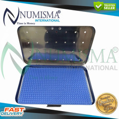OPHTHALMIC STERILIZATION BOX STAINLESS STEEL 6” x 10” inches with Silicone Pad