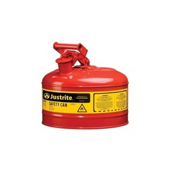 Justrite 2.5 Gal Steel Safety Red Gas Can Type I With Flame Arrester