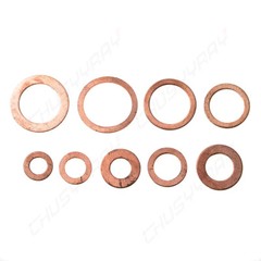200x/Kit Solid Copper Crush Washers Gasket Set Flat O-Ring Seal Assortment
