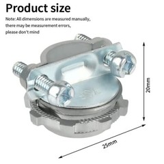 12Pcs 1/2Inch Clamp Type Connector Clamp Type Cable Connectors for Metallic