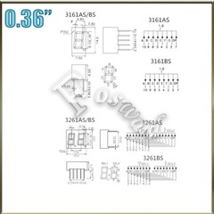 Seven 7 Segment LED Display 0.56″ 0.36 Inch Red 1 2 3 4 Digits Anode Cathode