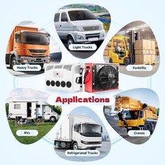 12V 11000 BTU Truck Air Conditioner Split AC Fits Semi Trucks Bus RV Caravan
