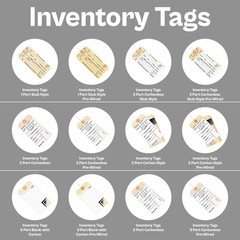 6 1/4″ White/Manila Inventory Tags 1/2/3 Part Carbonless Pack 500-1000/Case