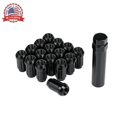 16Pack M12x1.5 Lug Nuts, Black Lug Nuts for Honda Pioneer, fit for Polaris RZR,