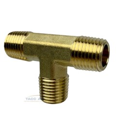 1/4″ x 1/4″ x 1/4″ NPT Male Equal Pipe Tee Brass 3 Way MNPT Fitting