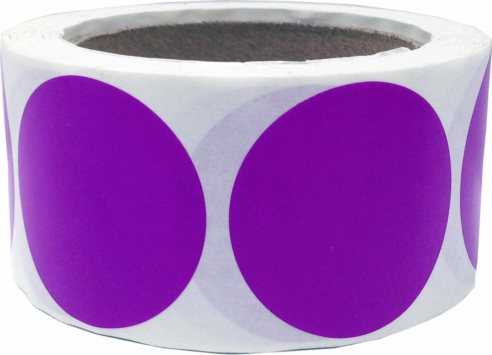 Circle Dot Stickers | 3″ Inches Round | 500 Pack | Pick One Color