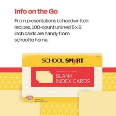 100 PCS Unruled Index Cards 5×8 Inch Canary Yellow Office School Supplies