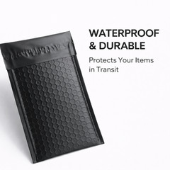 Black Bubble Mailers 6.5×10 Poly Padded Envelopes Self Seal Shipping Bags Bulk