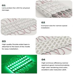 100 PCS Green LED Module Windows Lights 5050SMD 150LM Waterproof IP65 Tape