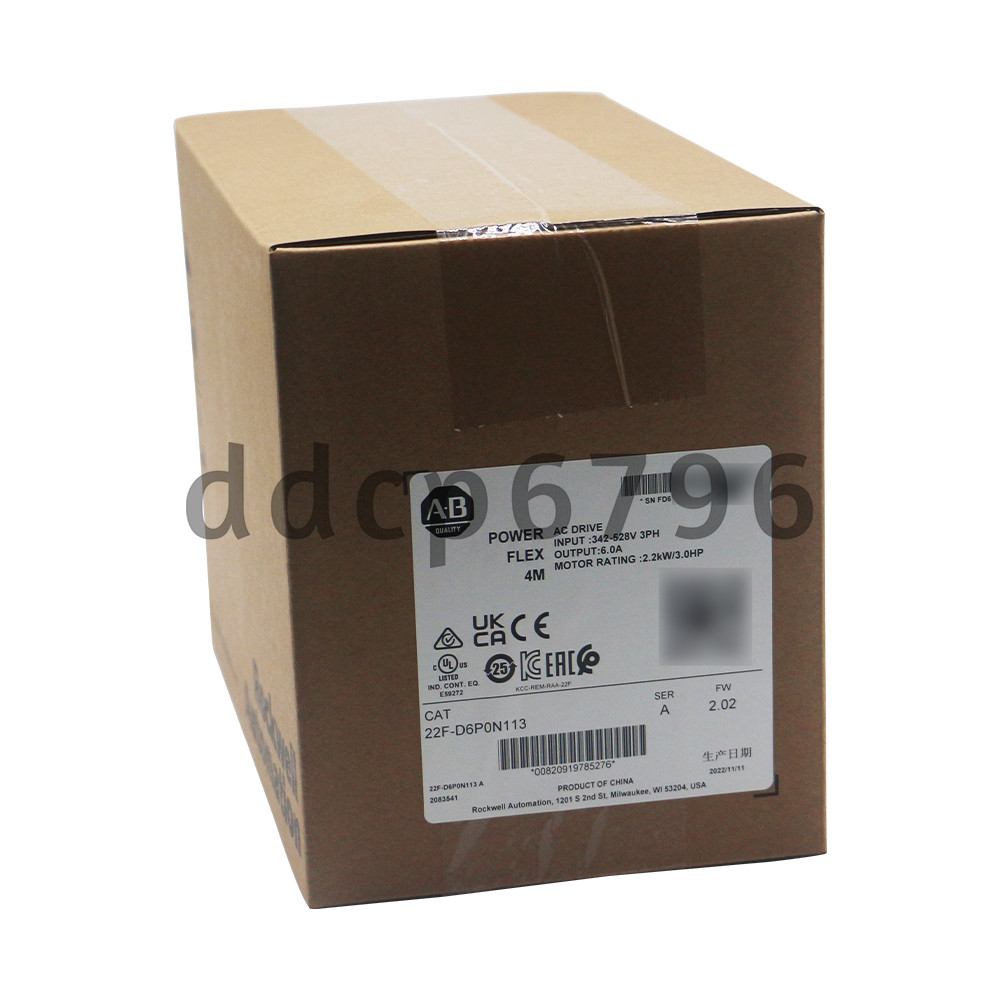 New Allen Bradley 22F-D6P0N113 PowerFlex 4M-2.2 kW (3 HP) AC Drive