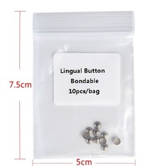10pcs Dental Orthodontic Lingual Buttons Bondable Round Mesh Base
