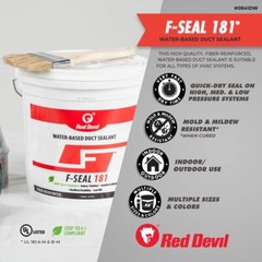 1 Gallon Gray Fiber Reinforced HVAC Duct Sealant UL 181 A M B M Certified