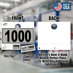 1000 Car Dealer Service Hang Tags Mechanic Repair Shop 3 Piece System – Gray