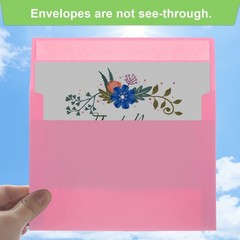 50 Packs 5×7 Envelopes, A7 Envelopes for (5.25×7.25in), Pink