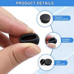 125PCS Black Rubber Plugs for Round Holes Box, 1″ 3/4″ 5/8″ 1/2″ 3/8″ 5/16″ 1…