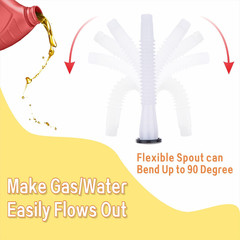 Gas Can Spout Replacement Improved Design Flexible Pour Nozzle Kit Yellow