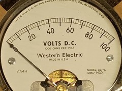 Western Electric Model 321-L 0-100 DC Volt Panel Meter