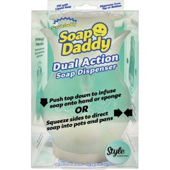 Scrub Daddy Soap Daddy Refillable Dish Soap Dispenser 13.25oz Clear BPA-Free