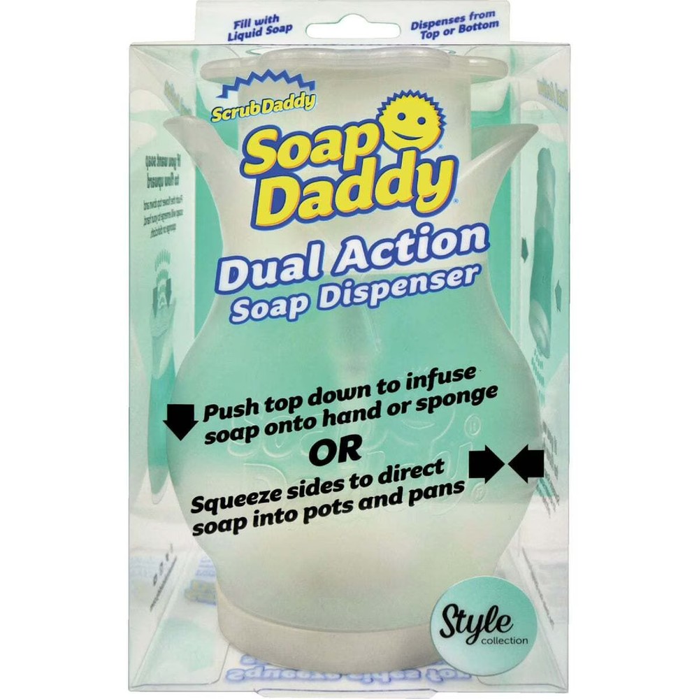 ScrubDaddy Refillable DishWashingSoapDispenserDual Action Pump BPA Free 13.25 oz
