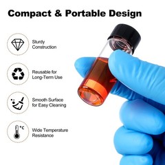 500x 4/10/30ml Glass Vials Amber/Clear Vials with Caps Small Lab Vials Sample
