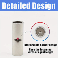 Non Insulated Butt Connectors Kit 240pcs Butt Connectors for Wiring Pure Copper