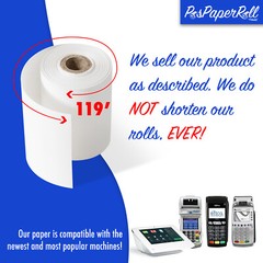 50 Thermal Receipt Paper Rolls, 3-1/8 Inch x 119 Feet