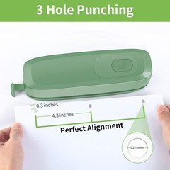 Electric 3 Hole Punch, Effortless 20-Sheet Capacity – AC or Battery Powered