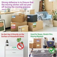 440 Count 3.5″ x 2″ Large Home Moving Packing Labels for 3-4 Bedroom House, 1…