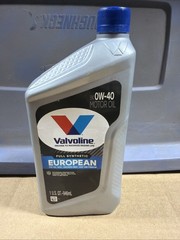 Valvoline European Vehicle Full Synthetic SAE 0W-40 Motor Oil 1 QT 1 QT, Gold