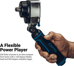3/8 In. Flex-Head Air Angle Impact Wrench, 220 Ft. Lbs.