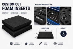 Polyethylene Closed Cell Foam Sheets 16″ x 12″ x 2″ Tool Box Case Insert 2 Pack