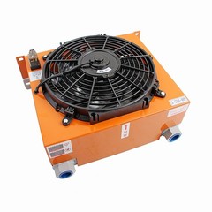 New AH1012T-CA DC12V Industrial Hydraulic Oil Cooler 100L/min Flow Fan Radiator
